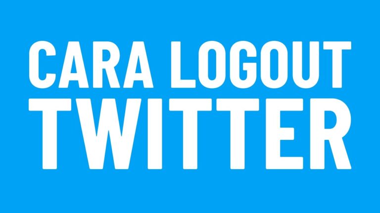 Cara logout twitter